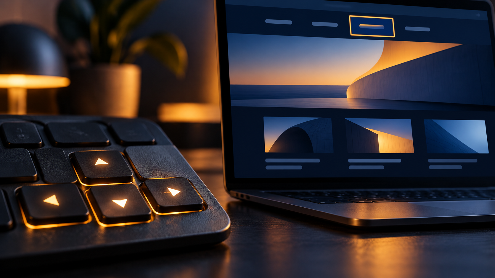 Klavye ok tuşlarıyla gezilen web arayüzü