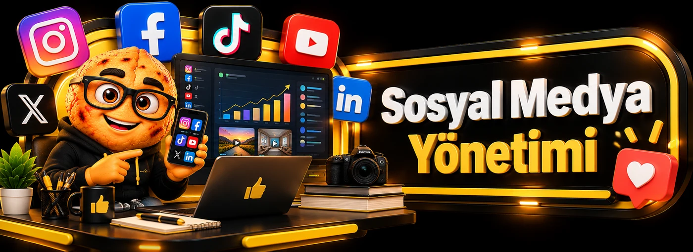 Sosyal Medya Yönetimi hizmet bannerı