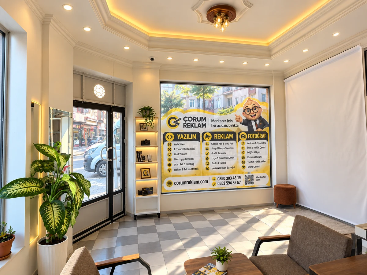 Çorum Reklam stüdyo içi konsept görünümü